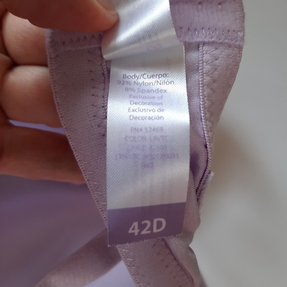 NWT Secret Treasures T-shirt Bra Lavender Touch 42103 size 42D - Picture 9 of 11